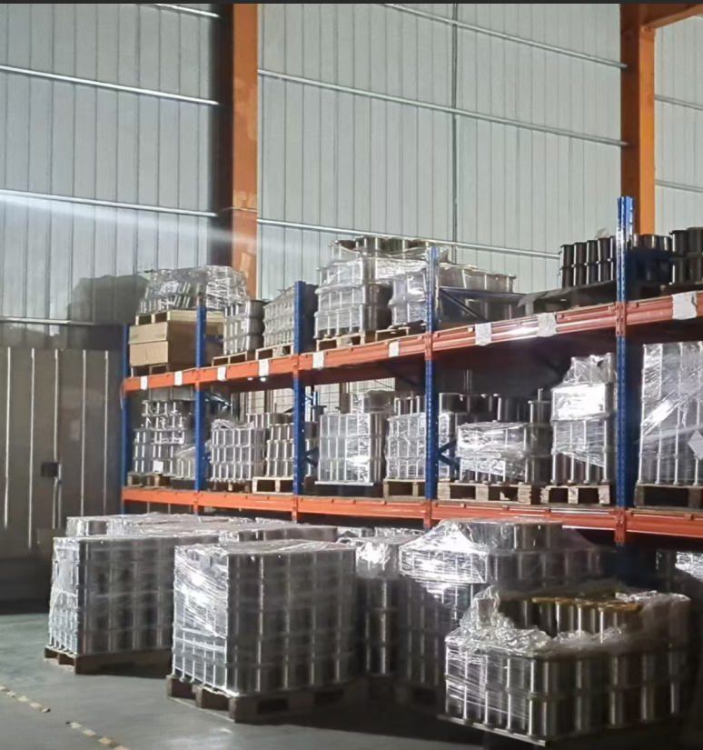 Palletized finished goods storage